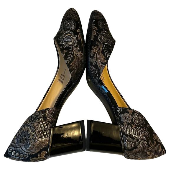 Alex Marie Martel Block Heels Metallic Brocade Womens 8.5 - Picture 6 of 10